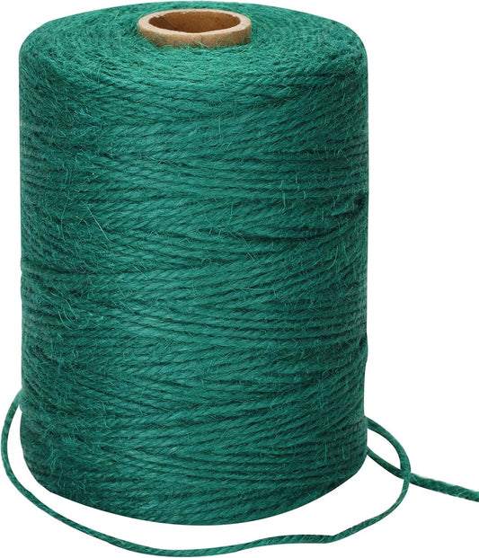 656Feet Green Twine String - 2MM Thick Natural Jute Twine String Heavy Duty Garden Twines Strings Hemp Rope V1258-DP02-B-351