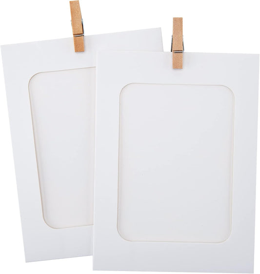 20Pcs Paper Photo Frames, 4x6Inch White Picture Display Holders, Cardborad Picture Frames with String and V1258-DP02-B-3513