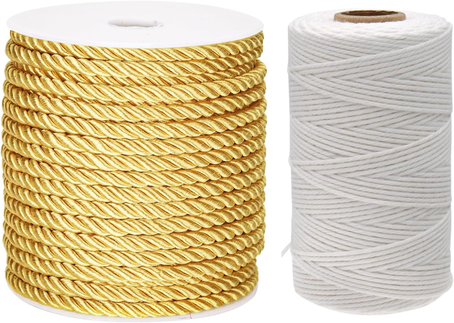 White Twine String and Gold Rope V1258-DP02-B-3525