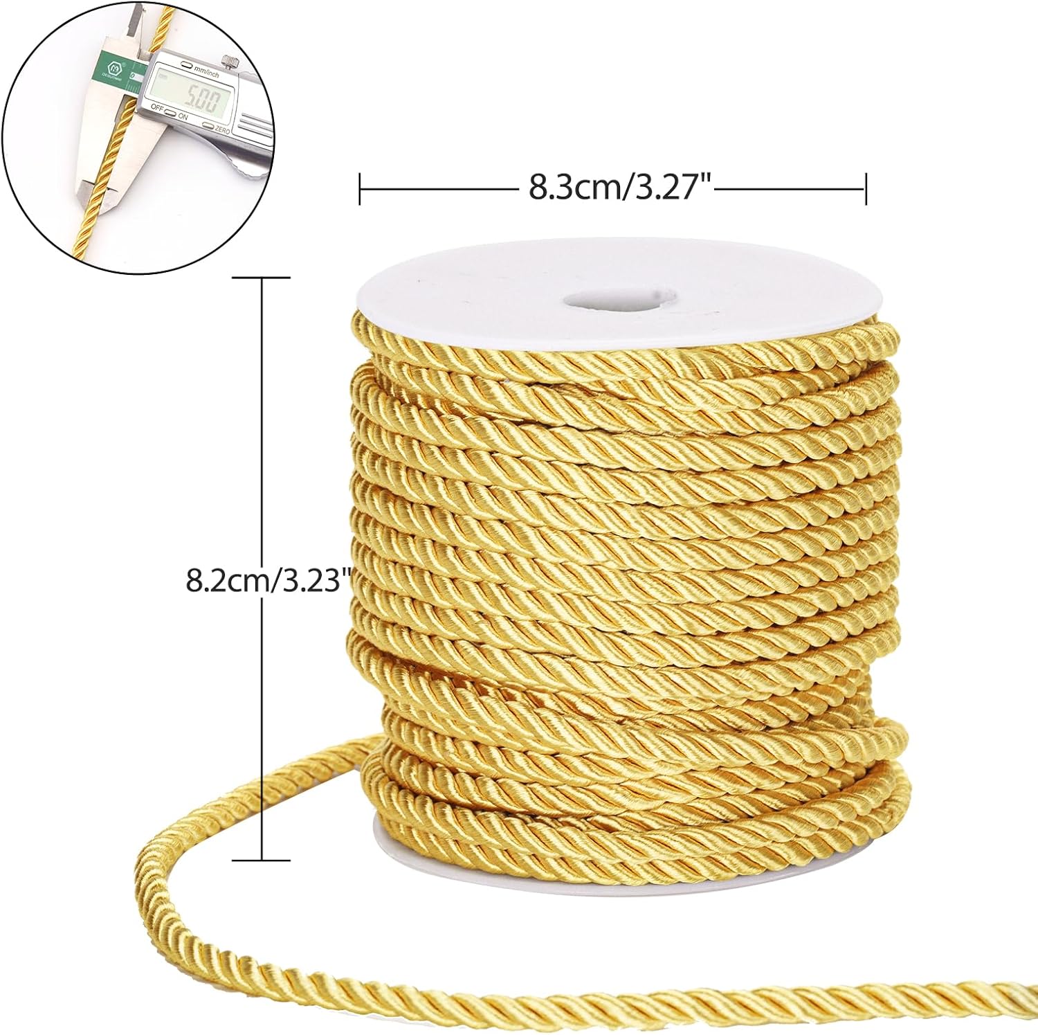 White Twine String and Gold Rope V1258-DP02-B-3525