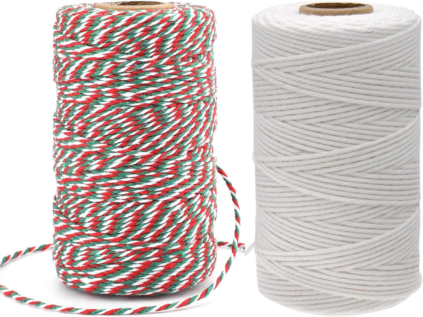 White Twine String and Red Green and White Bakers Twine String V1258-DP02-B-3530