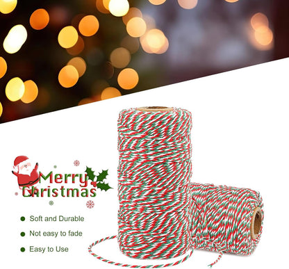 White Twine String and Red Green and White Bakers Twine String V1258-DP02-B-3530