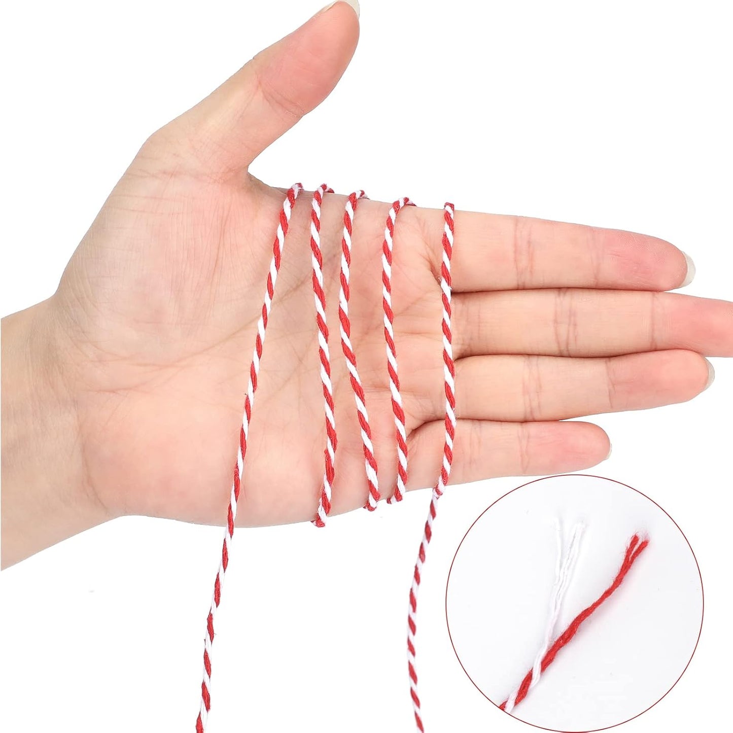 White Twine String and Red White Twine String V1258-DP02-B-3532