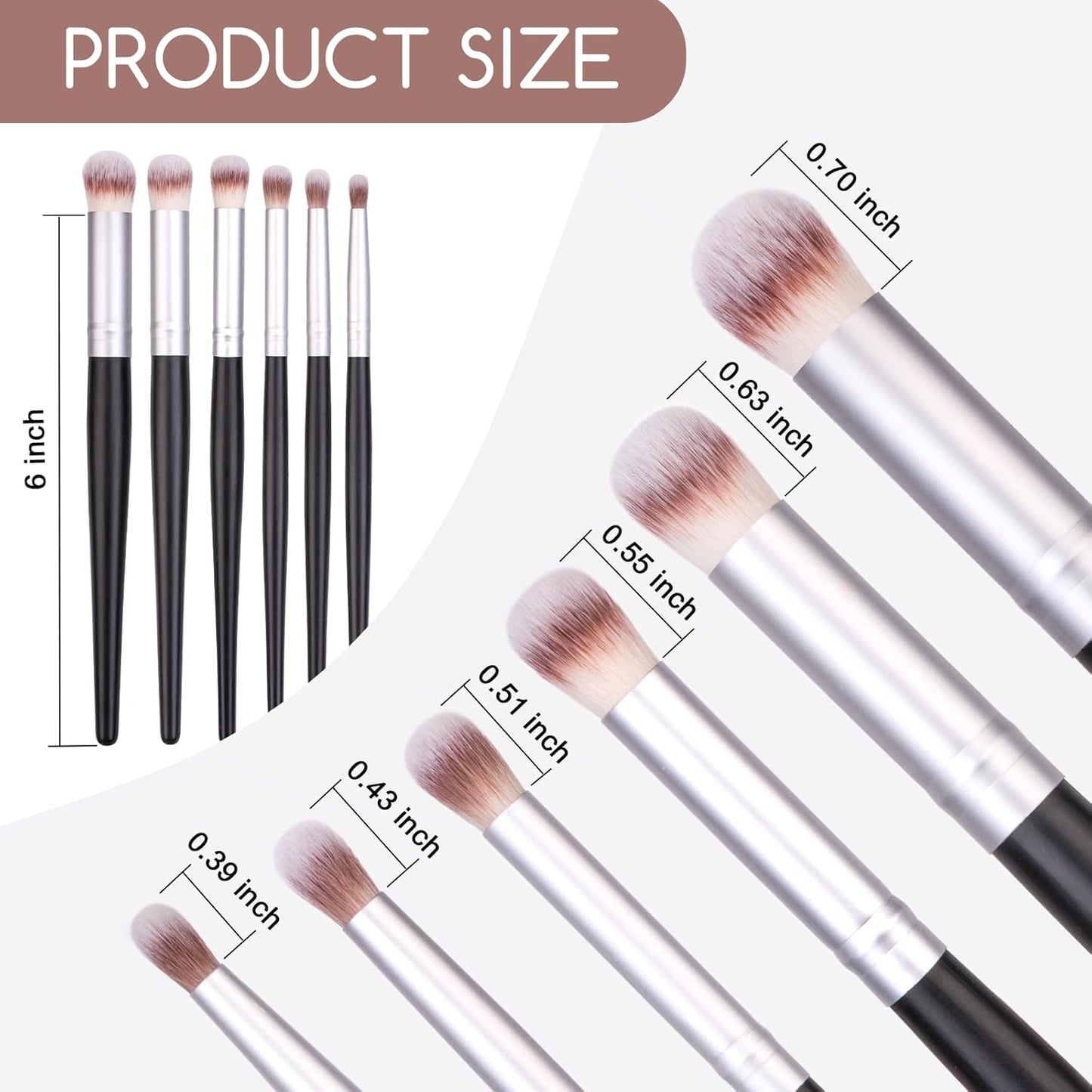 Drybrush Set - Premium Art Paintbrush Set for Miniatures, Ideal for Detailing - 6 Different Sizes V1258-DP02-B-3535