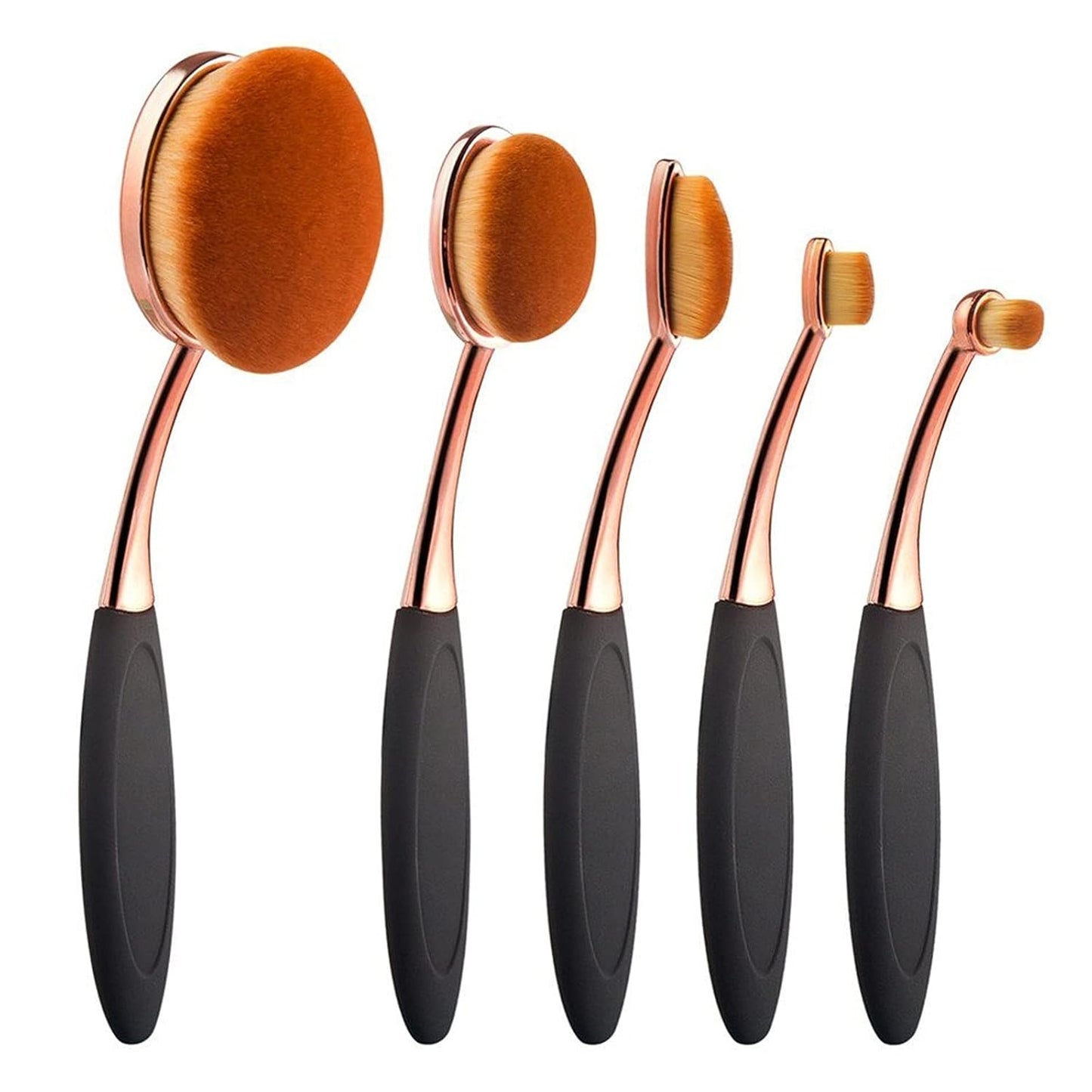 Oval Foundation Brush 5 Pcs Toothbrush makeup brushes Fast Flawless Application Liquid Cream Powder Foundation V1258-DP02-B-3538