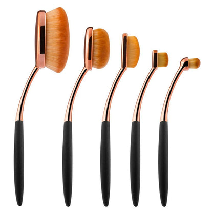 Oval Foundation Brush 5 Pcs Toothbrush makeup brushes Fast Flawless Application Liquid Cream Powder Foundation V1258-DP02-B-3538