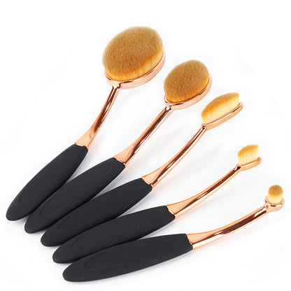 Oval Foundation Brush 5 Pcs Toothbrush makeup brushes Fast Flawless Application Liquid Cream Powder Foundation V1258-DP02-B-3538