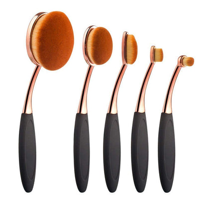 Oval Foundation Brush 5 Pcs Toothbrush makeup brushes Fast Flawless Application Liquid Cream Powder Foundation V1258-DP02-B-3538