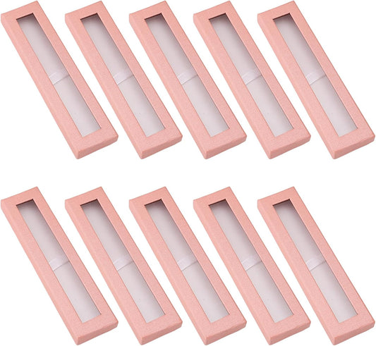 10 Pcs Empty pen gift box with Clear lid Single pen presentation Packaging Case Cardboard Jewelry Boxes with V1258-DP02-B-3550
