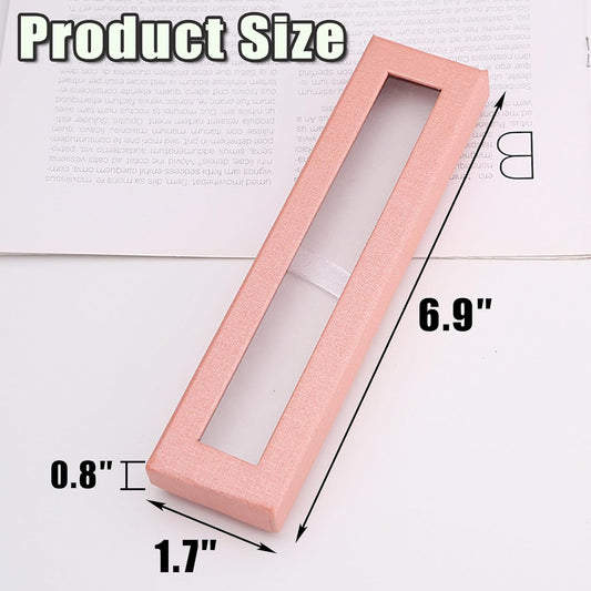 10 Pcs Empty pen gift box with Clear lid Single pen presentation Packaging Case Cardboard Jewelry Boxes with V1258-DP02-B-3550