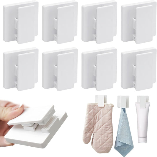 8 Pack Large Self Adhesive Clips Wall Tapestry Hanger No Drilling Adhesive Towel Holder Wall Tapestry Clips V1258-DP02-B-3553