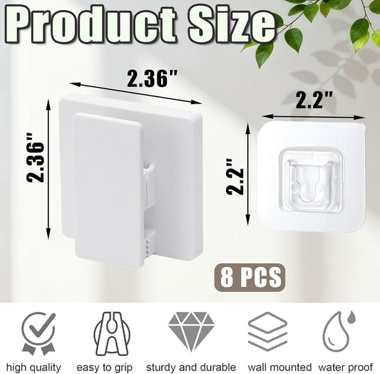 8 Pack Large Self Adhesive Clips Wall Tapestry Hanger No Drilling Adhesive Towel Holder Wall Tapestry Clips V1258-DP02-B-3553
