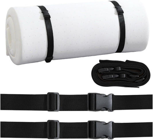 2 Pack Heavy Duty Adjustable Nylon Tie Down Straps with Quick-Release Buckles Yoga Mat Straps for Camping V1258-DP02-B-3555