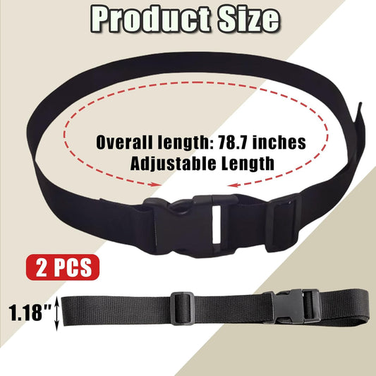 2 Pack Heavy Duty Adjustable Nylon Tie Down Straps with Quick-Release Buckles Yoga Mat Straps for Camping V1258-DP02-B-3555
