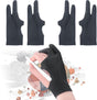 [Palm Rejection] Artist Drawing Glove 4 Pack iPad Gloves for Touch Screen PC Graphics Tablet Left and Right V1258-DP02-B-3569
