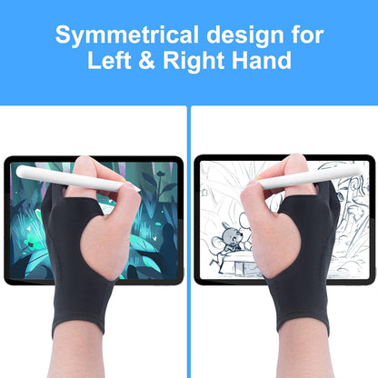 [Palm Rejection] Artist Drawing Glove 4 Pack iPad Gloves for Touch Screen PC Graphics Tablet Left and Right V1258-DP02-B-3569