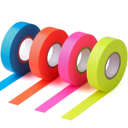 800FT Flourescent Flagging Tape, Non-Adhesive Plastic Ribbon Neon Marking Roll, for Tree Marking, Hunting V1258-DP02-B-3571