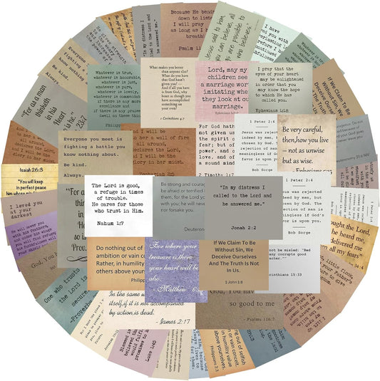 180Pcs Bible Verse Stickers - Vintage Inspirational Christian Stickers Bible Journaling Sticker Self Adhesive V1258-DP02-B-358