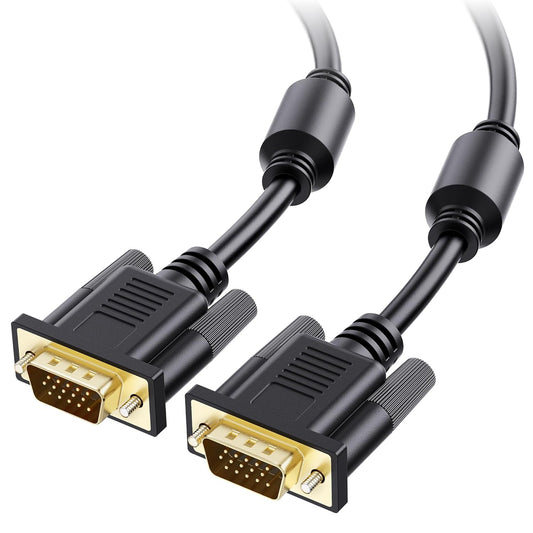 VGA Cable with Ferrites - 10ft, VGA Cord for Computer Monitor, Monitor Cable Male to Male V1258-DP02-B-3582