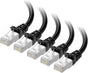 10Gbps 5-Pack Snagless Short Shielded Cat 6A Ethernet Cable - 3ft, Cat 6A Cable, Cat6A Cord, Ethernet Cord, V1258-DP02-B-3586