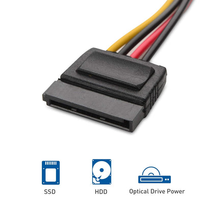 3-Pack 4 Pin Molex to SATA Power Cable (SATA to Molex) - 6 Inches V1258-DP02-B-3589