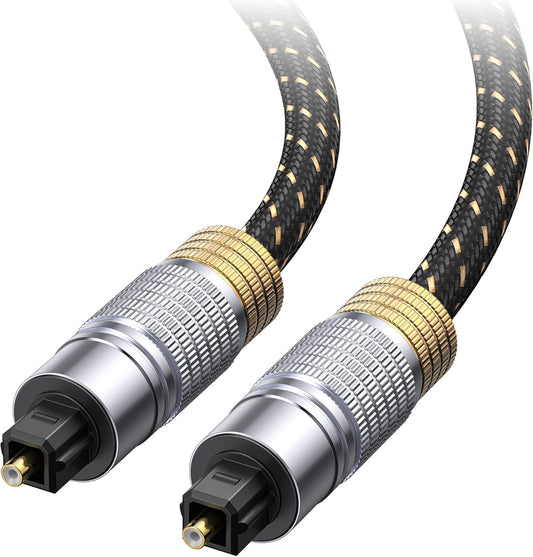 Premium Optical Audio Cable 6ft (Toslink Optical Cable for Soundbar, Digital S/PDIF Cord) - Ideal for Hi-Fi V1258-DP02-B-3596