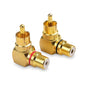 2-Pack Right Angle RCA Adapter, 90 Degree RCA Adapter V1258-DP02-B-3598