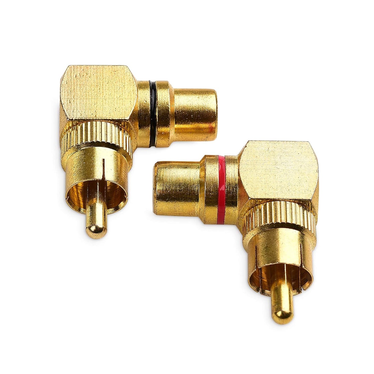 2-Pack Right Angle RCA Adapter, 90 Degree RCA Adapter V1258-DP02-B-3598