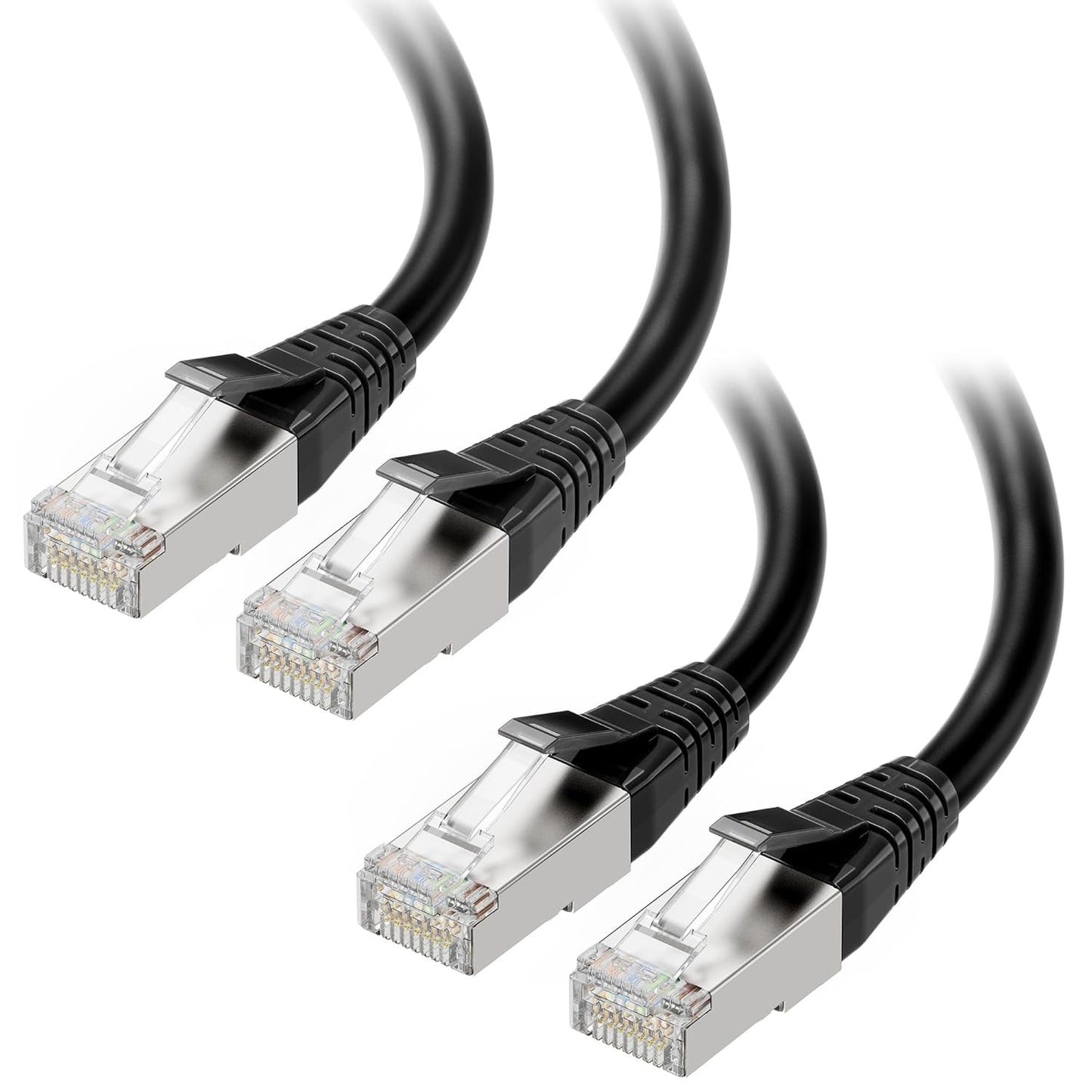 [Cat8 Certified] 2-Pack 40Gbps Shielded Cat 8 Ethernet Cable - 5ft, 2000Mhz Category 8 Ethernet Cord, Cat8 V1258-DP02-B-3602