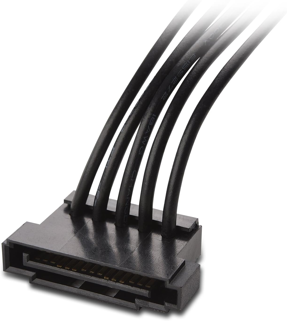 2-Pack 15 Pin SATA to 4 SATA Power Splitter Cable - 18 Inches V1258-DP02-B-3605