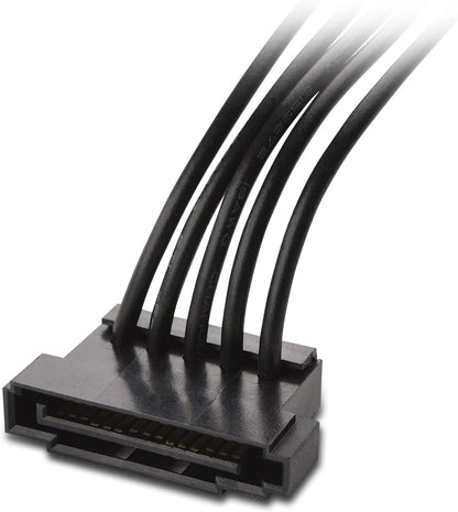 2-Pack 15 Pin SATA to 4 SATA Power Splitter Cable - 18 Inches V1258-DP02-B-3605