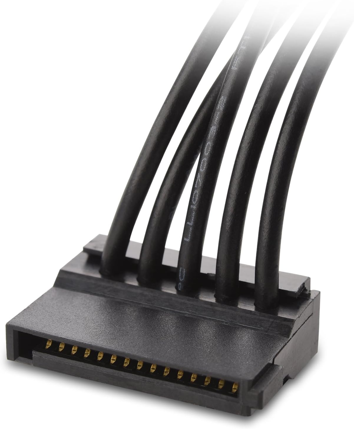 2-Pack 15 Pin SATA to 4 SATA Power Splitter Cable - 18 Inches V1258-DP02-B-3605