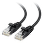 10Gbps Snagless Cat 6 Ethernet Cable - 25ft, Slim Profile Cat 6 Cable, Cat6 Cord, Thin Ethernet Cord, Black V1258-DP02-B-3606