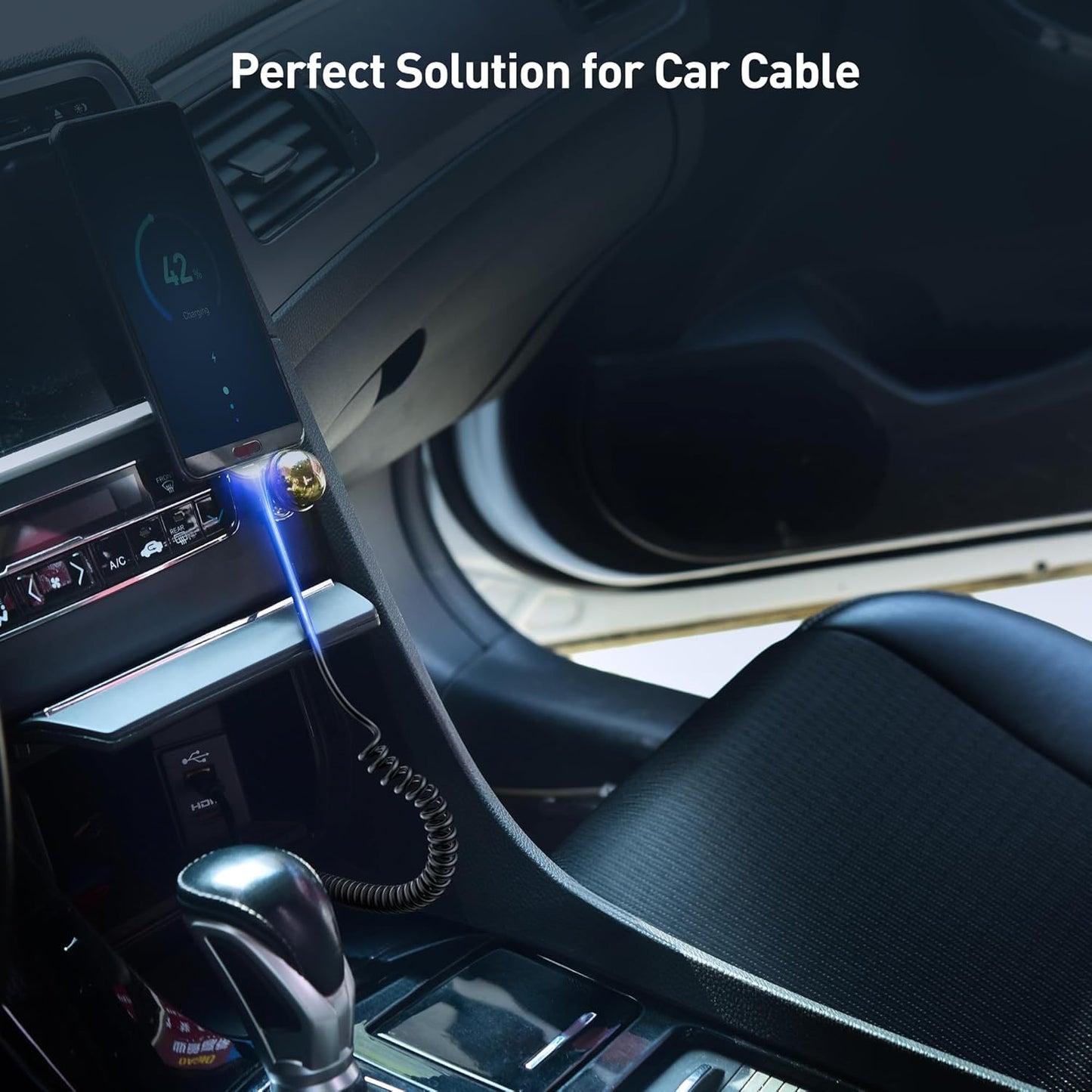 2-Pack Coiled Micro USB Cable (Coiled Micro USB to USB2.0) 2-4 Feet V1258-DP02-B-3609