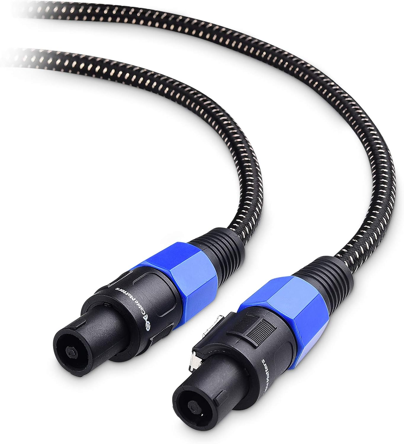 Premium Braided 12AWG Speaker Cable 3 ft Compatible with Speakon NL4FC Port V1258-DP02-B-3618