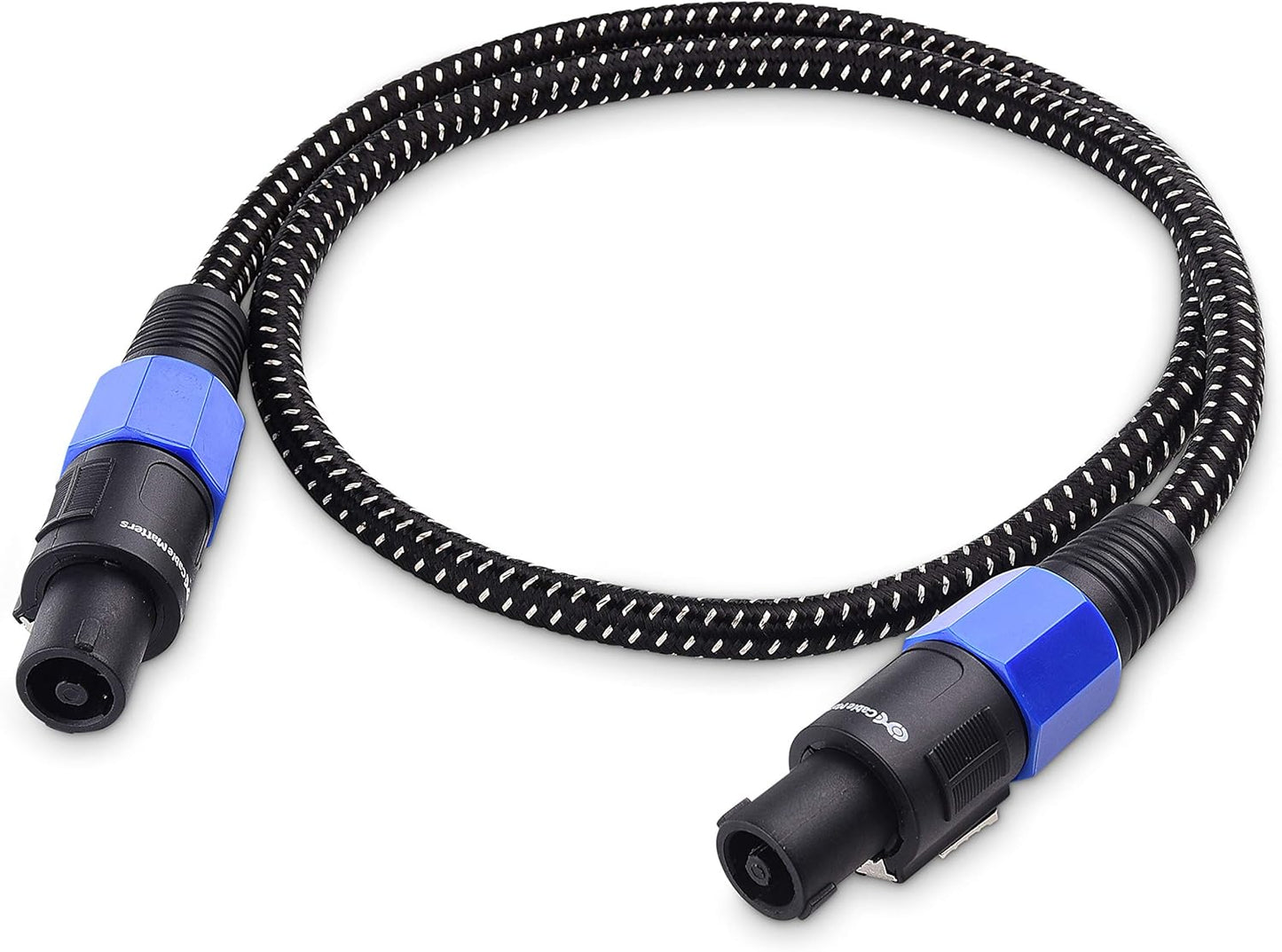 Premium Braided 12AWG Speaker Cable 3 ft Compatible with Speakon NL4FC Port V1258-DP02-B-3618
