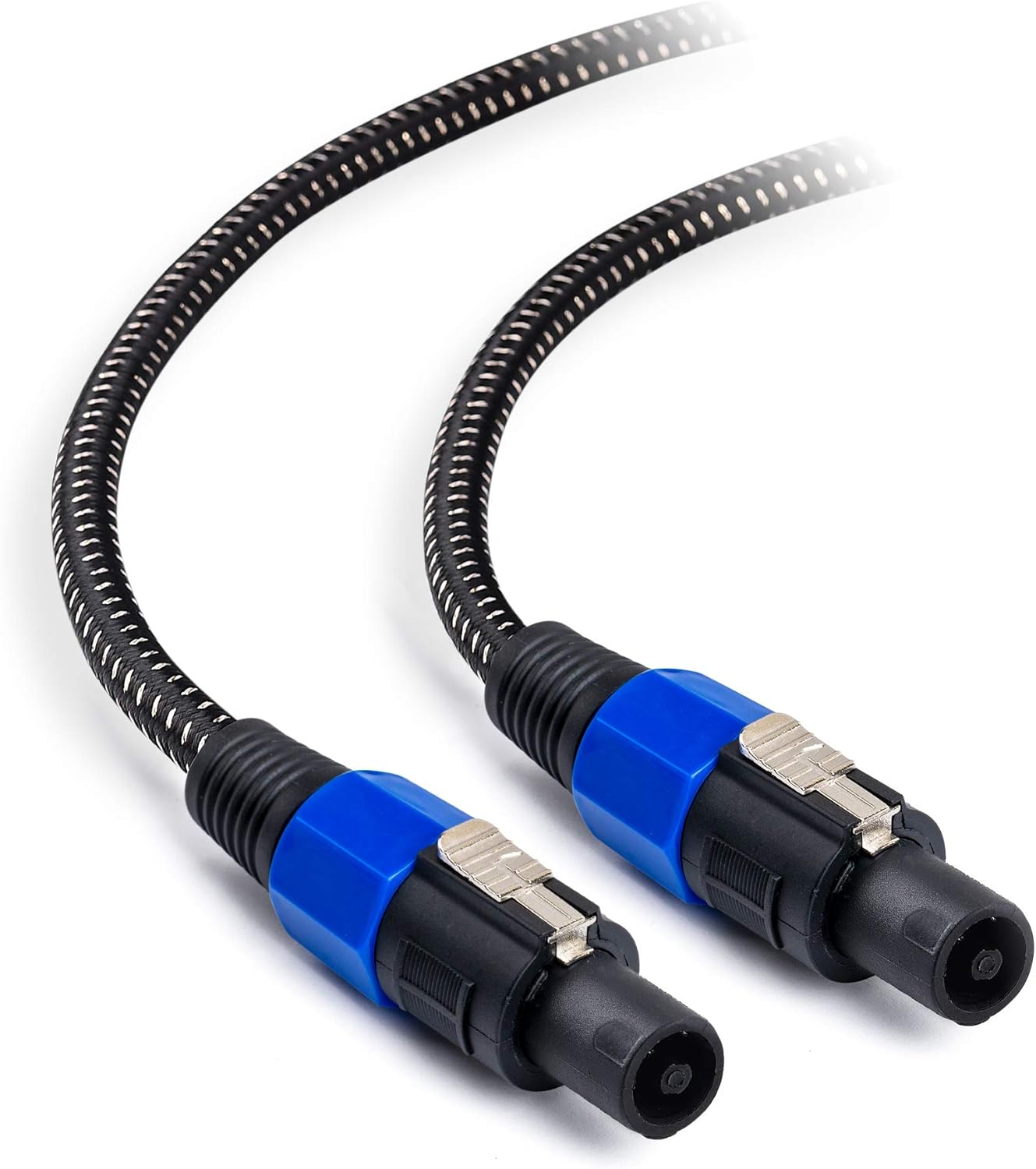 Premium Braided 12AWG Speaker Cable 3 ft Compatible with Speakon NL4FC Port V1258-DP02-B-3618