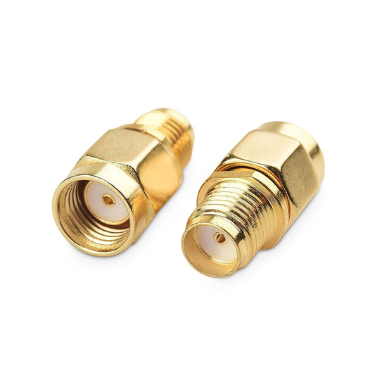 2-Pack SMA Female to RPSMA Male Adapter (SMA Male to Female Reverse Polarity Gender Changer Adapter) V1258-DP02-B-3619
