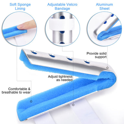 Finger Splint, 3PCS Finger Support Brace Stabilizer for Straightening Arthritis Knuckle Immobilization, Blue V1258-DP02-B-362