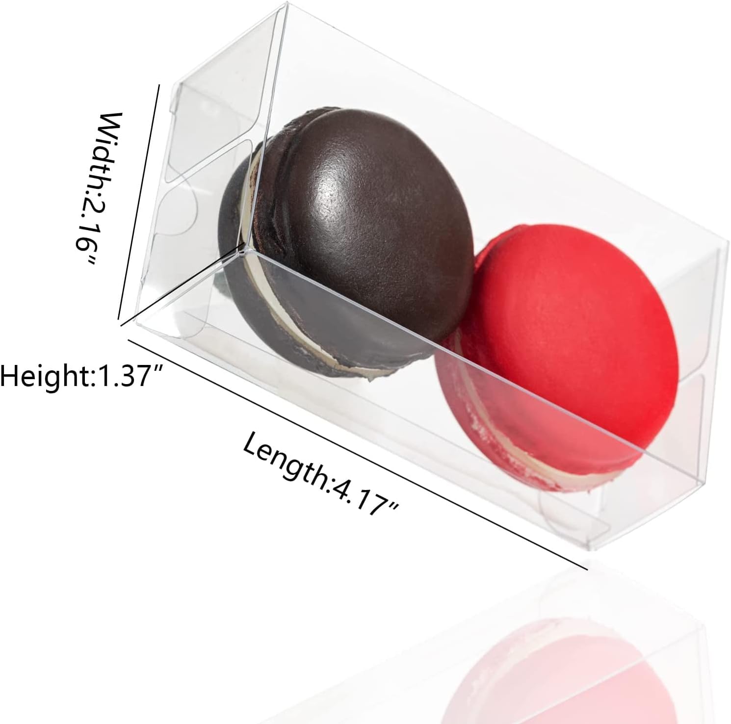 4.17x2.16x1.37Inch Chocolate Covered Orec Boxes Macaron for 2 Mini Treat Chocolate Truffle V1258-DP02-B-3629