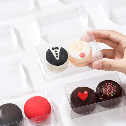 4.17x2.16x1.37Inch Chocolate Covered Orec Boxes Macaron for 2 Mini Treat Chocolate Truffle V1258-DP02-B-3629