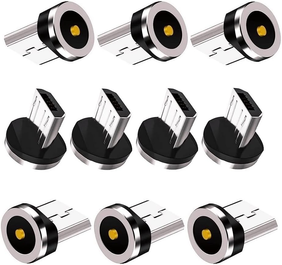 Magnetic Charging Series (Micro Tips) 10pcs,Just Micro USB Tips Without USB Cable Cords,Compatible for V1258-DP02-B-3635