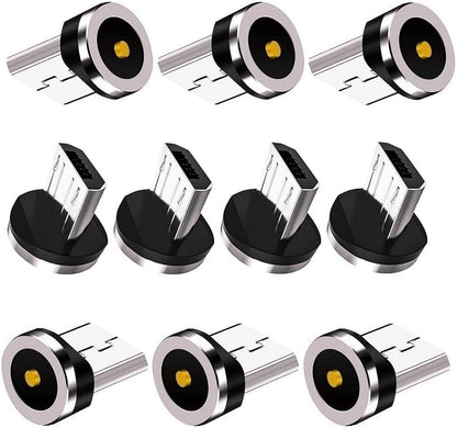 Magnetic Charging Series (Micro Tips) 10pcs,Just Micro USB Tips Without USB Cable Cords,Compatible for V1258-DP02-B-3635