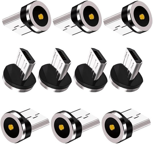 Magnetic Charging Series (Micro Tips) 10pcs,Just Micro USB Tips Without USB Cable Cords,Compatible for V1258-DP02-B-3635