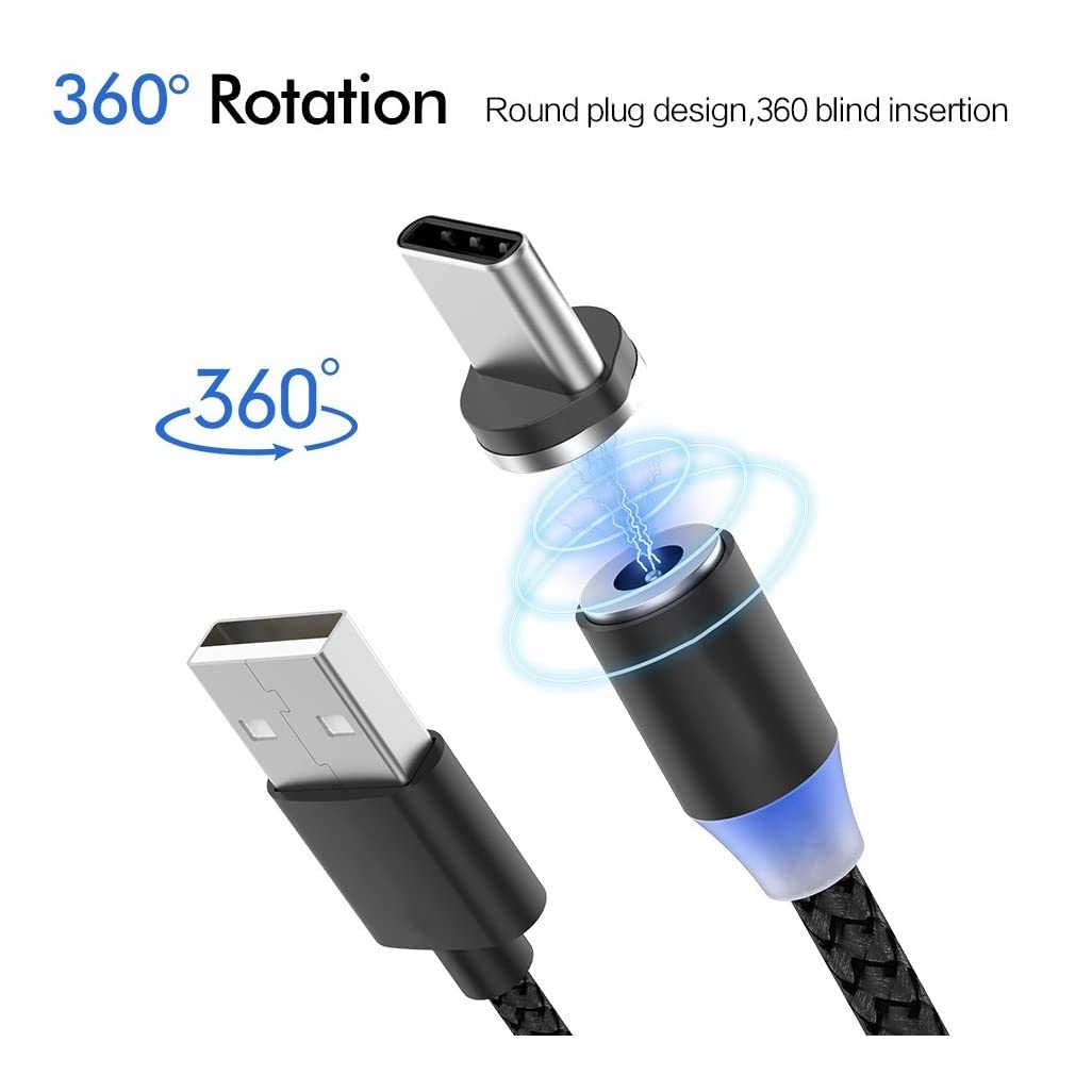 Magnetic Charging Cable 6pcs,Just 360 degreesRotate Magnetic Cables Without Magnetic Charging V1258-DP02-B-3638