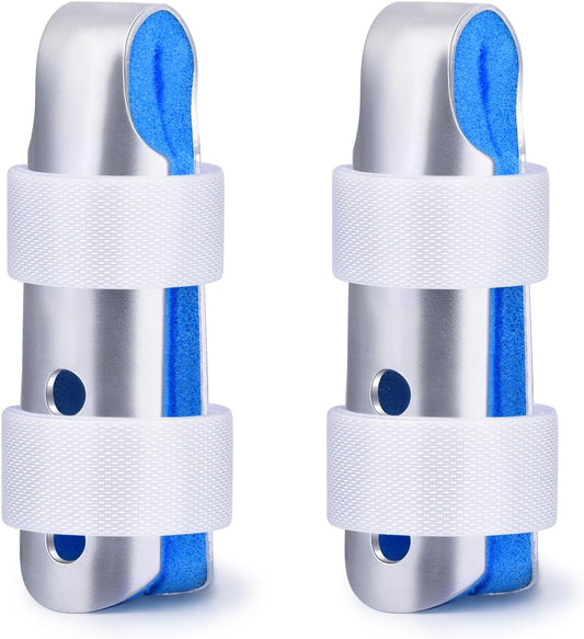 Finger Splint, 2pcs Finger Support Brace for Arthritis Knuckle Immobilizationm, Middle Size V1258-DP02-B-364