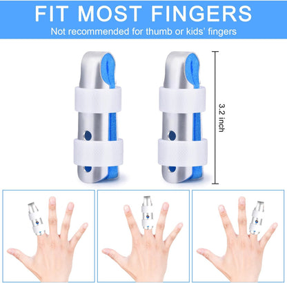 Finger Splint, 2pcs Finger Support Brace for Arthritis Knuckle Immobilizationm, Middle Size V1258-DP02-B-364
