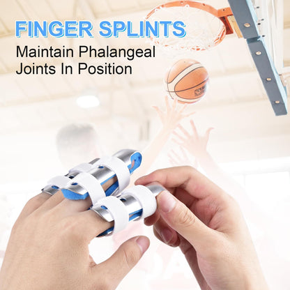 Finger Splint, 2pcs Finger Support Brace for Arthritis Knuckle Immobilizationm, Middle Size V1258-DP02-B-364