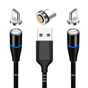 Magnetic Charging Cable 7Pin Sereis 2Pack 1Ft USB-C Short Cable Sets-Fast Charging Compatible for USB Type-C V1258-DP02-B-3641