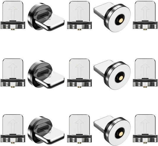 Magnetic Charging Tips lPhone 15pcs,1Pin 360 degrees Rotate Connector Adapters for iOS-Lightlng Ports V1258-DP02-B-3642